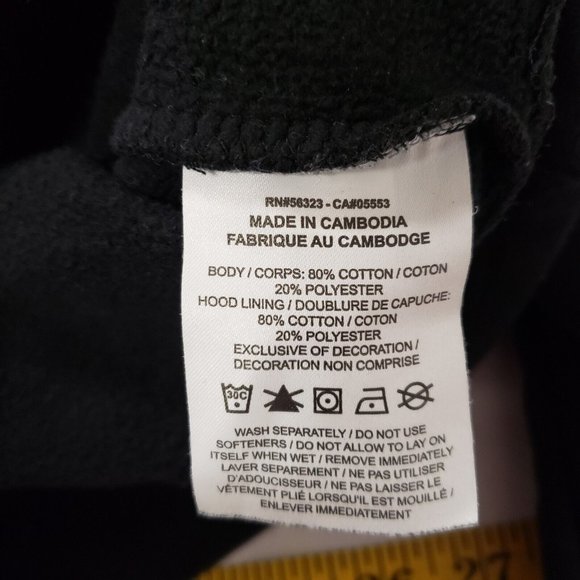 Nike Air Jordan Mens Retro Y2K Hoodie Aj11 Size S Black Logo Spellout Basketball - Picture 4 of 7